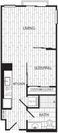 Studio_I at Coda on H Apartments, Washington, District of Columbia