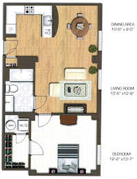 x01 Floor Plan at 3333 Wisconsin, Washington, DC
