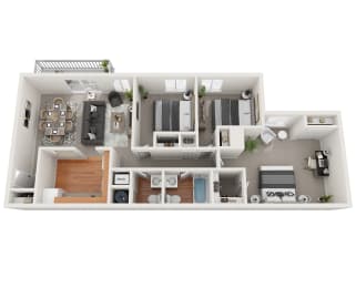 a bedroom floorplan of a 1 bedroom192 sq ft house