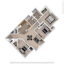  Floor Plan 3 Bedroom, 2 Bath