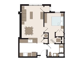 The Oriole Floor Plan at Chapel Springs Apartments, Perry Hall, 21128