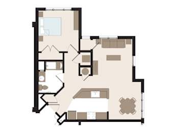 The Baltimore Floor Plan at Chapel Springs Apartments, Perry Hall, Maryland