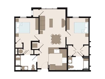 The Camden Floor Plan at Chapel Springs Apartments, Maryland
