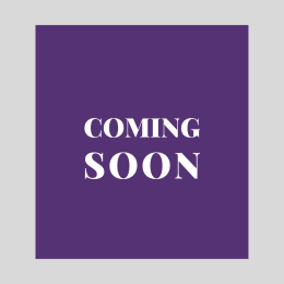 a purple box with the words coming soon on it