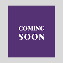 A purple rectangle with the words "COMING SOON" in white.