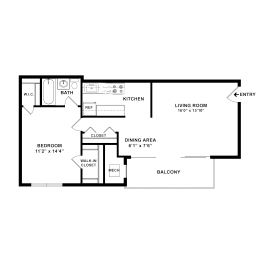 a floor plan of a house with a bedroom and a living room