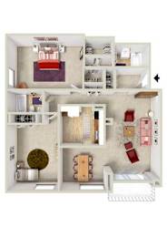 2 bed 2 bath A at Charlestowne North Apartments, Greenbelt, MD, 20770