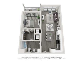 a 1 bedroom floor plan  sierra  2100 sq ft