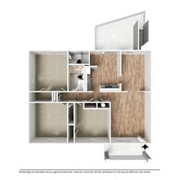 A diagram of a kitchen with a sink, stove, and refrigerator.