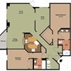 a diagram of a floor plan of a house at Carisbrooke at Manchester Apartments, Manchester, New Hampshire