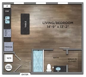 Cooper Floor Plan at Century Baxter Avenue, Louisville Kentucky