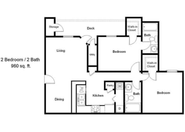  Floor Plan Two Bedroom
