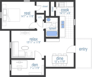  Floor Plan 1Bed 1Bath_Den Terrace