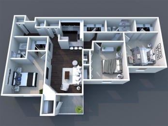Cambridge Model Floor Plan at Summit Eastchester, High Point, 27265