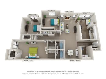 The Brookhaven Floorplan at Avenues at Holcomb Bridge, Peachtree Corners