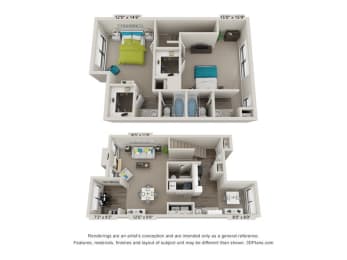 The Thrasher Floorplan at Avenues at Holcomb Bridge, Peachtree Corners, Georgia