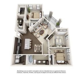 a 1 bedroom floor plan is shown in this illustration
