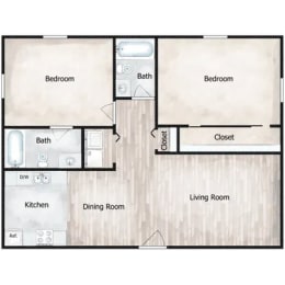 The Grammercy Floor Plan at The Dylan, Murfreesboro, 37129