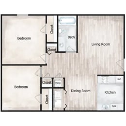 The Greenwich Floor Plan at The Dylan, Murfreesboro, TN