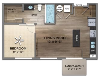 Rubel Floor Plan at Century Baxter Avenue, Kentucky, 40204