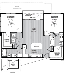 a floor plan of a home at Marley EAV, Atlanta, GA, 30316