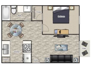 The Dogwood Renovated Floor Plan at Parkside Sandy Springs, Georgia