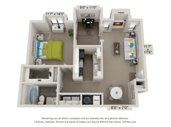 The Norcross Floorplan  at Avenues at Holcomb Bridge, Peachtree Corners, GA, 30092