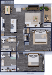  Floor Plan Two Bedroom