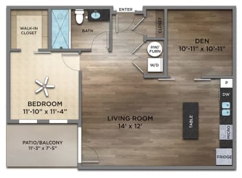 Winter Floor Plan at Century Baxter Avenue, Louisville, KY
