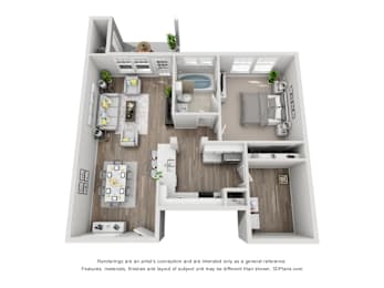 A1 Floor Plan at Bridge at Canyon Creek, Austin