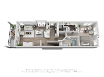 A5 Floor Plan at Bridge at Canyon Creek, Texas