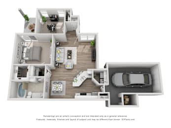 B1 Floor Plan at Bridge at Canyon Creek, Texas, 78726