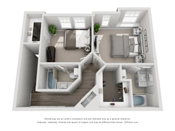 B3 Floor Plan at Bridge at Canyon Creek, Austin, TX