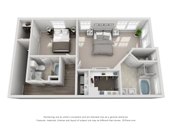 C2 Floor Plan at Bridge at Canyon Creek, Texas, 78726