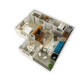 A2 Floor Plan at Agave at South Congress, Austin, TX