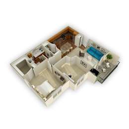 A3 Floor Plan at Agave at South Congress, Austin, 78745