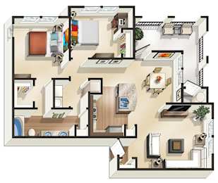 B1 Floor Plan at The James on South First, Austin, TX