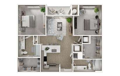B1 Floor Plan at Lucent, Texas, 78754