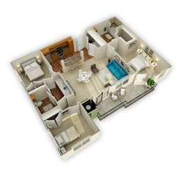 C1 Floor Plan at Agave at South Congress, Texas