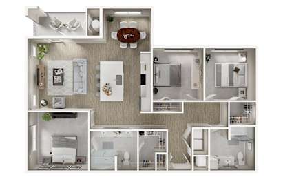 C1 Floor Plan at Lucent, Austin, TX