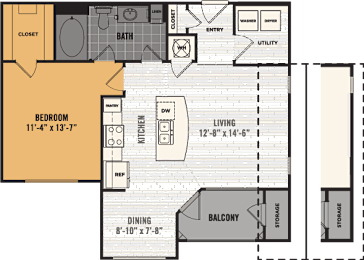 A3 Floor Plan at The Royce at 8100, Austin, 78729