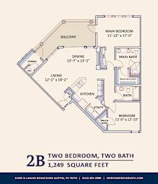 2B Floor Plan at Bridge at Heritage Woods, Texas, 78753