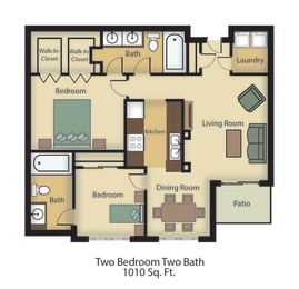 a floor plan of a living room and a bedroom