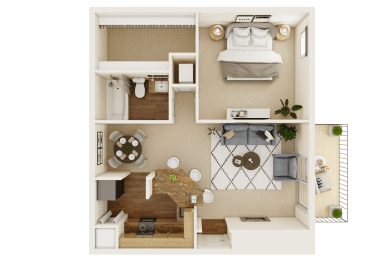 Bradford Phase 1 floorplan at Waterford Place, Louisville, Kentucky