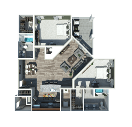2 bed 2 bath A at The Ridge at Chenal Valley, Little Rock