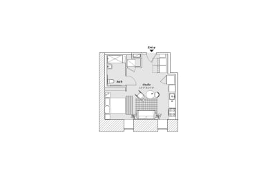 A3 ADA Floor Plan at 99 Front, Memphis, Tennessee