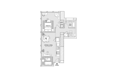 B16 Floor Plan at 99 Front, Memphis, Tennessee