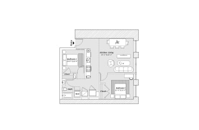 C13 Floor Plan at 99 Front, Memphis, Tennessee