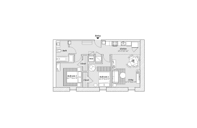 C4 Floor Plan at 99 Front, Memphis, Tennessee