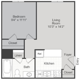 1 bed 1 bath at The Waters at Chenal, Arkansas, 72211
